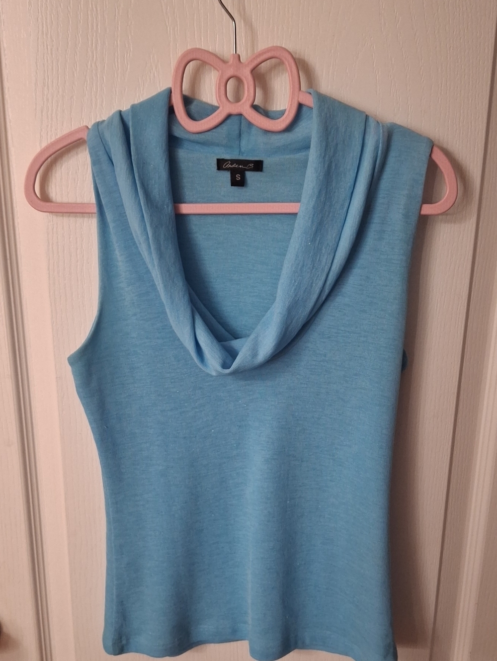 Arden B. Blue Sleeveless Cowl Neck Top NWOT Size S